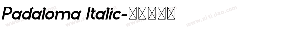Padaloma Italic字体转换